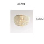 Wooden Beaded Flush Mount Light | Entryway & Hallway Ceiling Light - Image 7