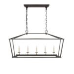 Minimalist Vintage Iron Pendant Light | Rectangular Chandelier for Dining Room & Living Room - Image 11