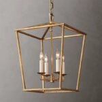 Vintage Geometric Lantern Pendant Light | 4/6-Light Chandelier for Dining Room, Bathroom & Bedroom