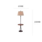 Rustic Vintage Floor Lamp with Built-in Side Table – American Farmhouse Style for Living Room & Bedroom - Image 8