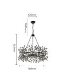 French Vintage Crystal Chandelier – 78cm Black Branch Design for Living Room & Bedroom - Image 11
