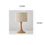 Mid-Century Solid Wood Table Lamp | Minimalist Vintage Bedside Lamp for Bedroom & Living Room - Image 12