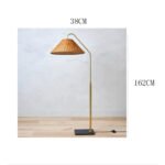 Rattan Arc Floor Lamp | Modern American Rustic Standing Light for Living Room & Bedroom - Image 6
