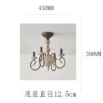 French Country Vintage Wooden Semi-Flush Mount Chandelier – 4-Light Rustic Ceiling Light for Bedroom & Dining Room - Image 11