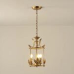 French Vintage Bird & Leaf Pendant Light