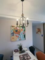 Rustic Farmhouse Chandelier | American French Style Pendant Light (Black/White, 42cm/53cm/71cm) - Image 7