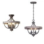 Rustic Farmhouse Semi-Flush Mount & Pendant Light
