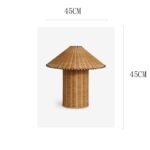 Rattan Table Lamp | American Retro & French Mid-Century Modern Bedside Lamp for Bedroom & Living Room - Image 12