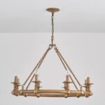 American Rustic Circular Chandelier | 5-Color French Style Pendant Light for Living Room & Dining Room - Image 2