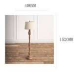 Vintage Solid Wood Floor Lamp | French Minimalist Standing Light for Living Room, Bedroom & Study - Image 8
