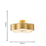 Distressed Black/Silver/Gold Floral Flush Mount | American Rustic Ceiling Lighting for Bedroom, Living & Dining - Image 9