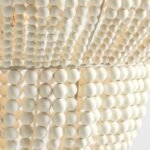 Two-Tier Wooden Bead Chandelier | Boho Rustic Pendant Light - Image 11