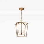 Vintage Geometric Lantern Pendant Light | 4/6-Light Chandelier for Dining Room, Bathroom & Bedroom - Image 3