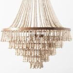 French Bohemian Wooden Bead Chandelier | Rustic Loft Pendant Light for Living Room & Dining - Image 11