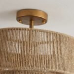 Hand-Woven Double Layer Jute Ceiling Light - Image 9