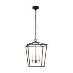 Vintage Geometric Lantern Pendant Light | 4/6-Light Chandelier for Dining Room, Bathroom & Bedroom - Image 4