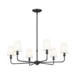 Vintage Farmhouse Chandelier | 4/6/8/12 Light Black Chandelier for Living Room, Dining Room & Bedroom - Image 4