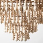 French Bohemian Wooden Bead Chandelier | Rustic Loft Pendant Light for Living Room & Dining - Image 12