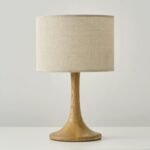 Mid-Century Solid Wood Table Lamp | Minimalist Vintage Bedside Lamp for Bedroom & Living Room - Image 10