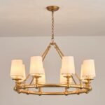 American Rustic Circular Chandelier | 5-Color French Style Pendant Light for Living Room & Dining Room - Image 13