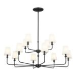 Vintage Farmhouse Chandelier | 4/6/8/12 Light Black Chandelier for Living Room, Dining Room & Bedroom - Image 3