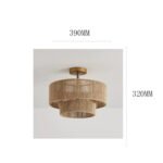 Hand-Woven Double Layer Jute Ceiling Light - Image 13
