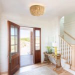 Wooden Beaded Flush Mount Light | Entryway & Hallway Ceiling Light - Image 3