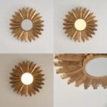 Vintage Sunburst Solid Wood Ceiling Light – 55cm - Image 7