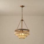 French Bohemian Wooden Bead Chandelier | Rustic Loft Pendant Light for Living Room & Dining - Image 3