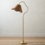 Rattan Floor Lamp | French Vintage & Mid-Century Modern Standing Lamp for Living Room & Bedroom