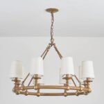 American Rustic Circular Chandelier | 5-Color French Style Pendant Light for Living Room & Dining Room - Image 3