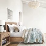 Vintage Wooden Bead Chandelier | Boho Rustic Pendant Light in White & Natural Wood - Image 3