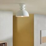 Pebble-Shaped Semi-Flush Mount Ceiling Light – Industrial French Mid-Century Modern Lighting for Entryway & Hallway - Image 3