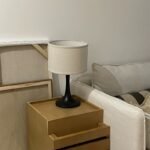Mid-Century Solid Wood Table Lamp | Minimalist Vintage Bedside Lamp for Bedroom & Living Room - Image 4