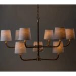 Rattan Woven Chandelier | French Vintage Pendant Light for Living Room & Dining Room