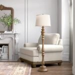 Vintage Solid Wood Floor Lamp | French Minimalist Standing Light for Living Room, Bedroom & Study - Image 2