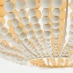 Wooden Beaded Flush Mount Light | Entryway & Hallway Ceiling Light - Image 4