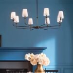 Vintage Farmhouse Chandelier | 4/6/8/12 Light Black Chandelier for Living Room, Dining Room & Bedroom - Image 9