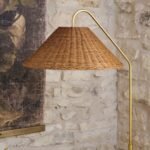 Rattan Arc Floor Lamp | Modern American Rustic Standing Light for Living Room & Bedroom - Image 3