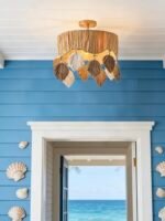Handcrafted Natural Raffia Ceiling Lamp | Bohemian & American Rustic Lighting for Bedroom & Living Room - Image 4
