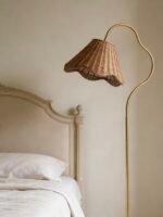 Rattan Floor Lamp | French Vintage & Mid-Century Modern Standing Lamp for Living Room & Bedroom - Image 4