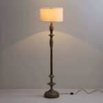 Vintage Wooden Floor Lamp | French-American Style Standing Lamp for Living Room & Bedroom - Image 12
