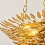 French Vintage Brass Leaf Chandelier – Artistic Statement Lighting for Bedroom & Dining Room - Image 7