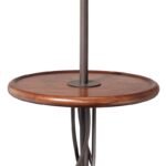 Rustic Vintage Floor Lamp with Built-in Side Table – American Farmhouse Style for Living Room & Bedroom - Image 4