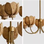 Handwoven Rattan Flower Chandelier | American Retro French Vintage Pendant Light for Living Room & Bedroom - Image 7