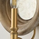 Vintage Wooden Mirror Wall Sconce | French Rustic Sconce for Bedroom, Hallway & Living Room - Image 4