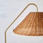 Rattan Arc Floor Lamp | Modern American Rustic Standing Light for Living Room & Bedroom - Image 4