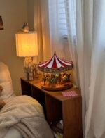 Wooden Animal Table Lamp | Giraffe, Elephant & Whale Shaped Bedside Lamp for Kids' Bedroom & Nursery - Image 5