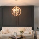 American Rustic Wood Globe Chandelier | Vintage Pendant Light for Dining Room & Living Room - Image 3