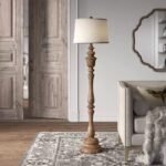 Vintage Solid Wood Floor Lamp | French Minimalist Standing Light for Living Room, Bedroom & Study - Image 4